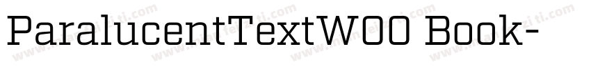 ParalucentTextW00 Book字体转换